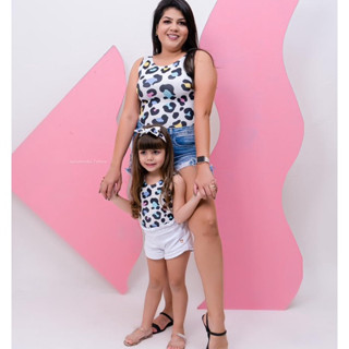 Kit 2 Body Mãe e filha Lançamento SLIM/PLUS conjunto tal mae tal filha roupa com novas estampas