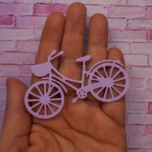 Aplique Mini Bicicleta em Eva Liso 10/15/20/25/30 Unidades para Decoração de Bolo Fake e Lembrancinha