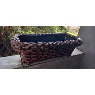 vaso de planta ou Jardineira p/ flores 42x16 tecido a mão em fibra sintetica,  melhor preço. em Oferta na Shopee