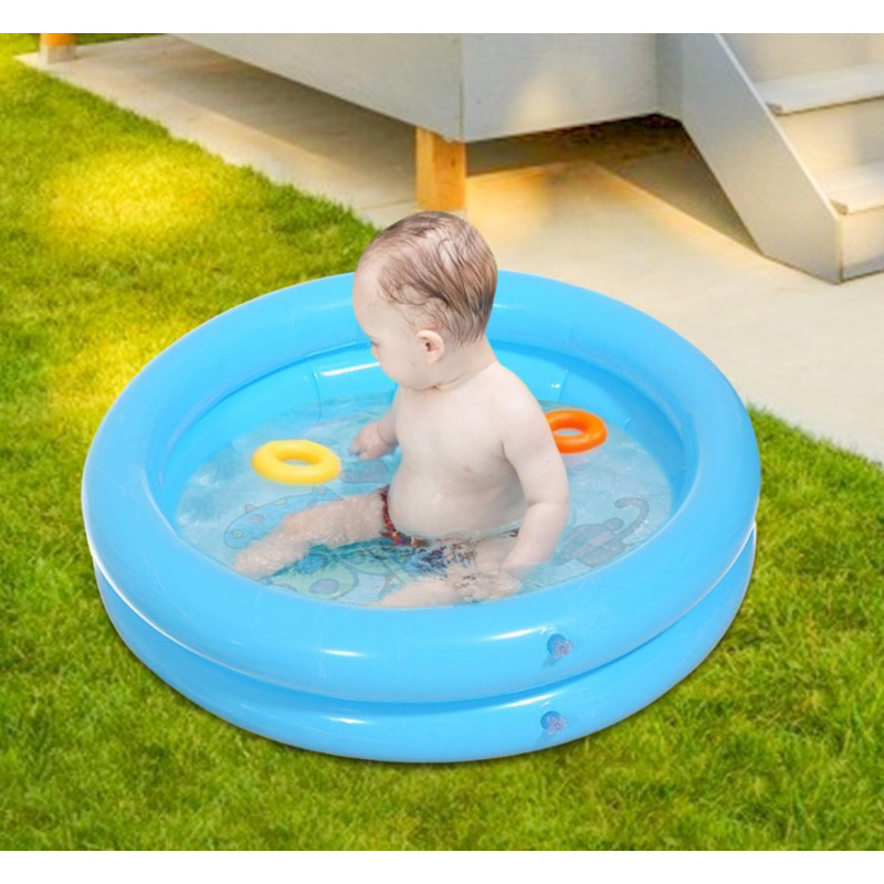 Piscina Inflavel Redonda Infantil Bebe 60cm - Corre Que Ta Baratinho