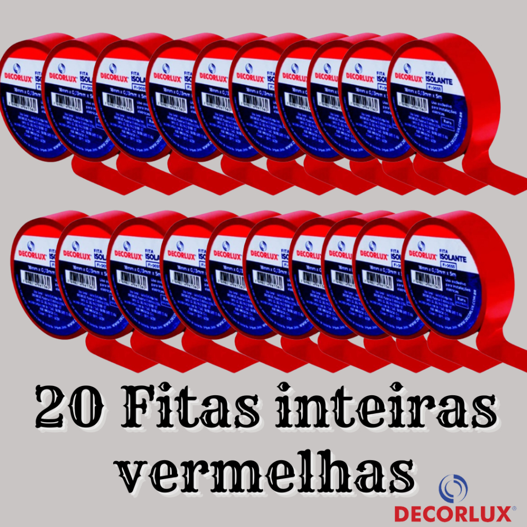20 Fitas Vermelhas Inteiras Para Bronzeamento 18mm x 20m - Decorlux em Oferta na Shopee
