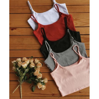 Kit 3 Cropped Canelado Feminino Alcinha Fina