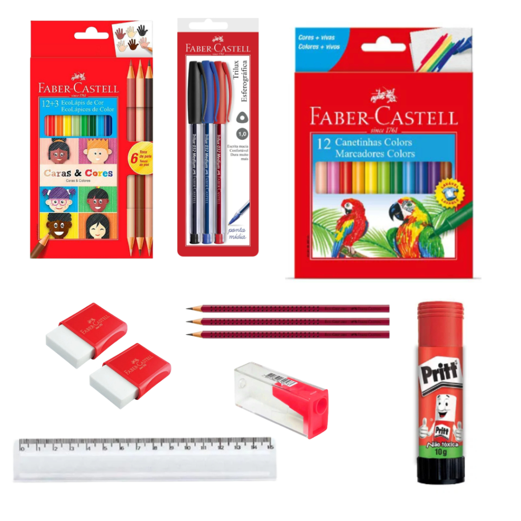 Kit Fabercastell Top 10 Itens Material Escolar Shopee Brasil