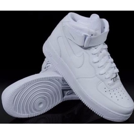 Bota Nk Air Force 1 Mid Lv8 Cano Alto Branco/Branco