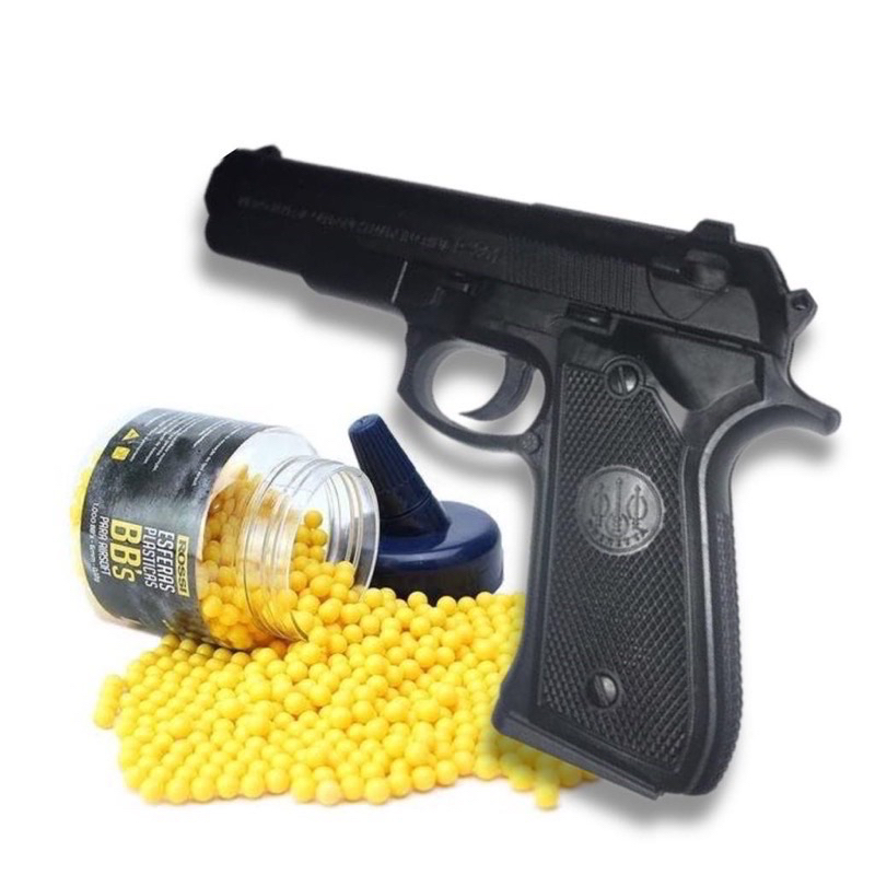 Arminha de Brinquedo Pistola / Atira bolinhas de Plástico / Airsoft + 1000 Bbs / Bolinhas Imediato - toop