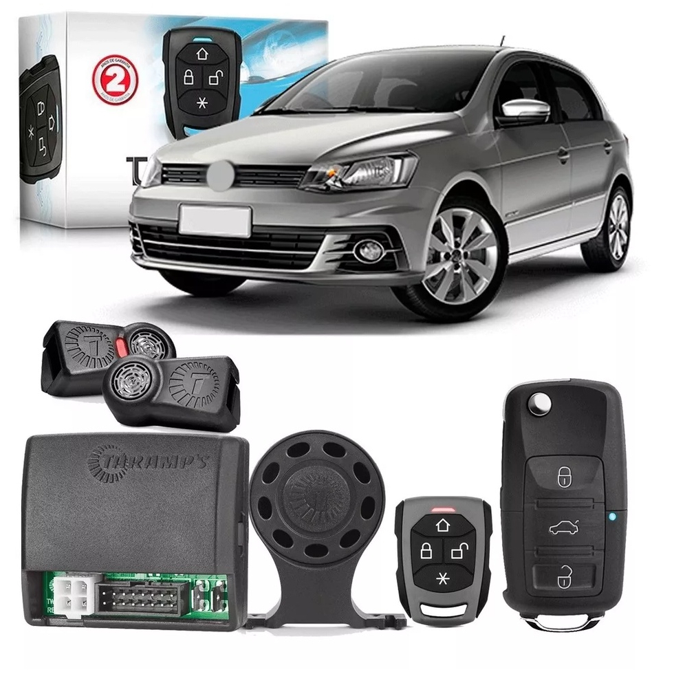 Alarme Automotivo Gol G5 G6 G7 G8 Taramps Tw20g4 Chave Canivete + Presença