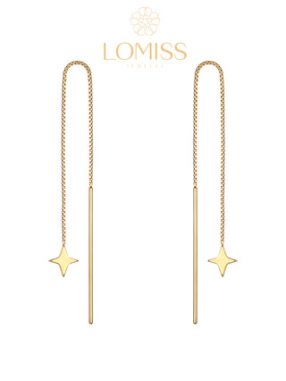 Piercing Palito Corrente Aço Cirúrgico Estrela de 4 Pontas《Lomiss semijoias》 em Oferta na Shopee