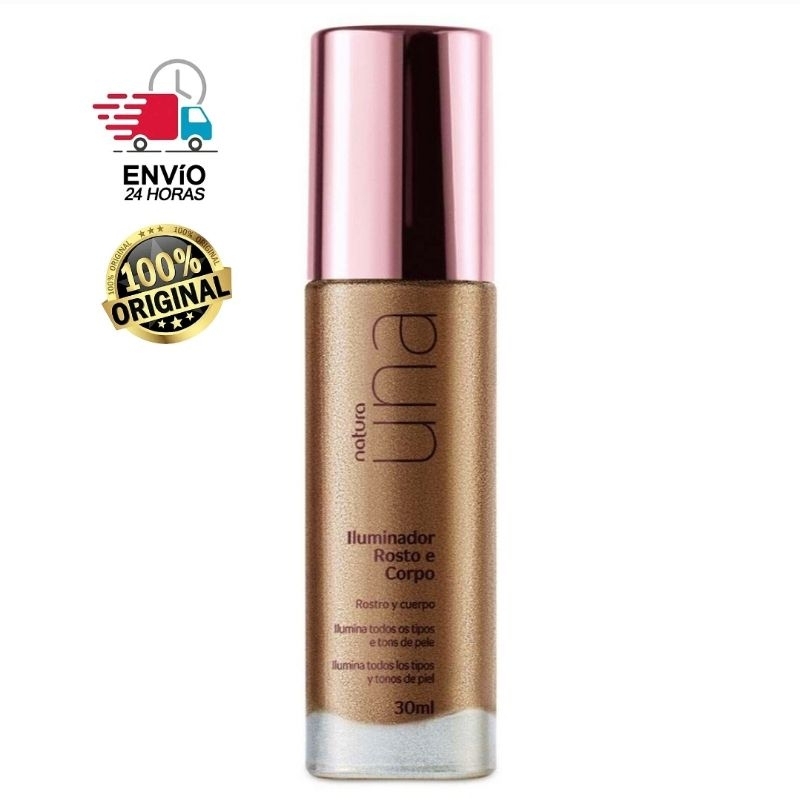 Iluminador Corpo e Rosto Natura Una - 30ml | Shopee Brasil