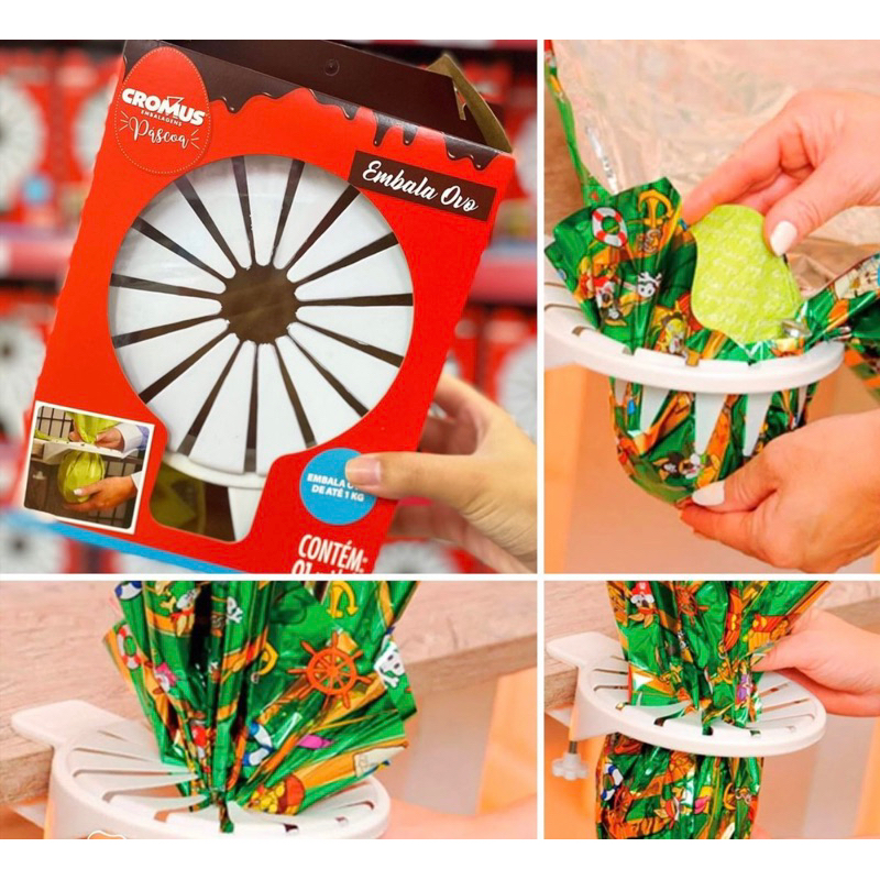 Embala facil ovo de Páscoa de 50g a 1 kg Cromus em Oferta na Shopee