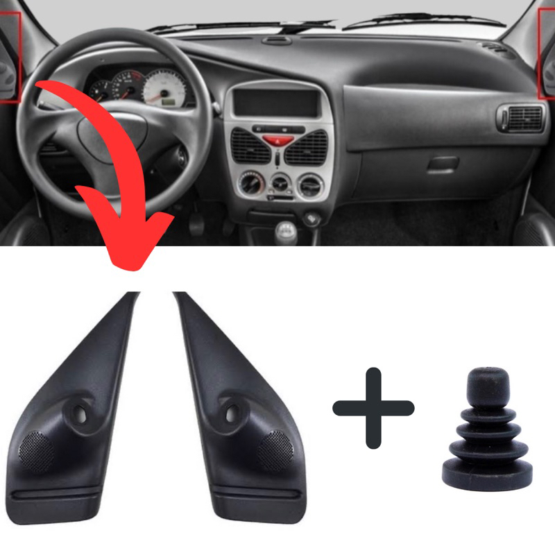 Par Acabamento Interno Retrovisor Palio 1996-2017 + coifa Original Fiat em Oferta na Shopee