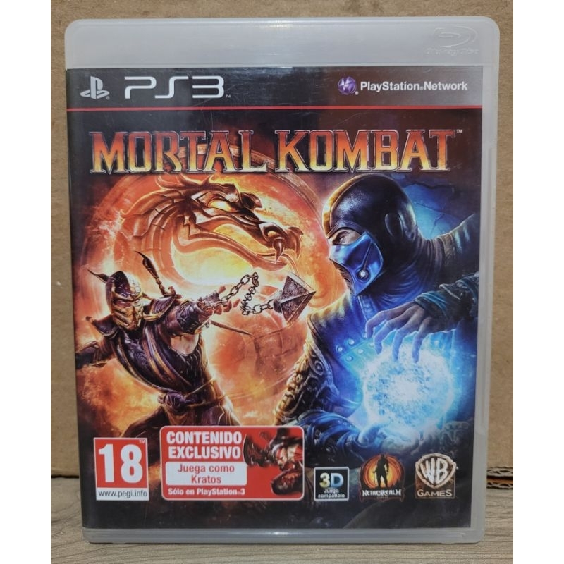 Mortal kombat / Kratos, jogo original para ps3 mídia física sem nenhum risco, com manual.
