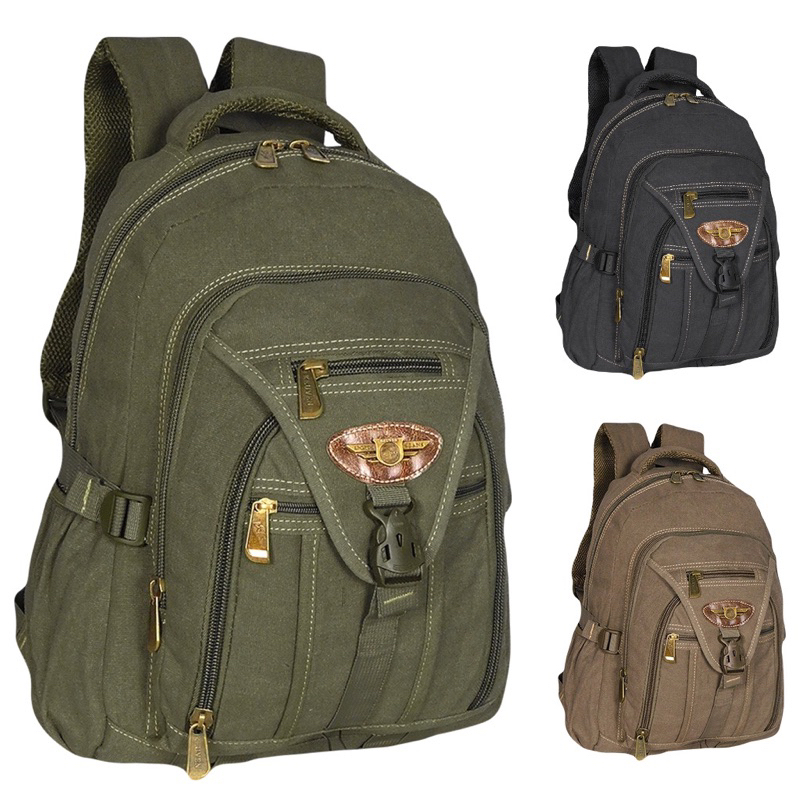 Mochila Masculina Feminina Escolar Notebook Reforçada Em Lona JA9606