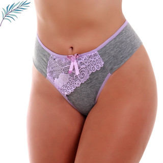 Kit 5 Calcinha Feminina Renda Lateral larga Tecido duplo Revenda - Lara