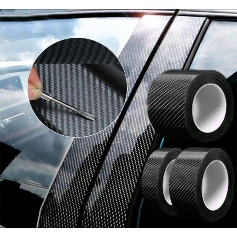 Fita adesiva 2m X 15cm, fibra de carbono p/colunas, tablet, capô, soleira, notebook e outros. em Oferta na Shopee