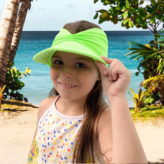 Viseira Turbante Infantil Infanto Juvenil Praia Verão Cores Proteção Uv50+