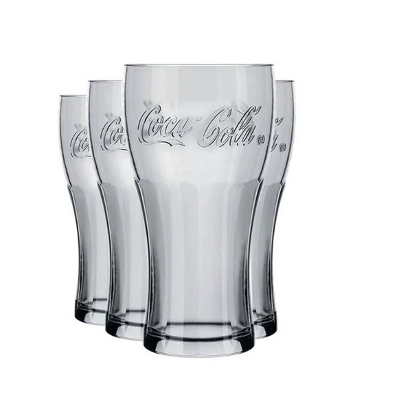 Copo de Vidro Coca-Cola Contour 300ml Festa Casa Utilidade Decoração