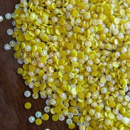 margarida 2.8mm amarela - pedrarias para adesivos e joias para unhas