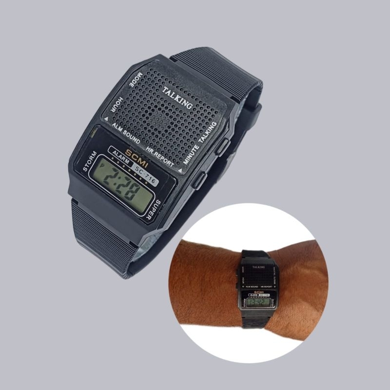 Relógio Que Fala Hora em português Para idosos/Deficientes Visuais E Crianças