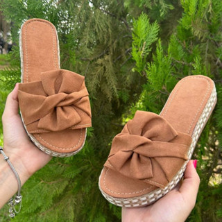 Sandália Flatform Feminina Tamanco Com Laço Confortavel E Macia Antiderrapante Solado Corda
