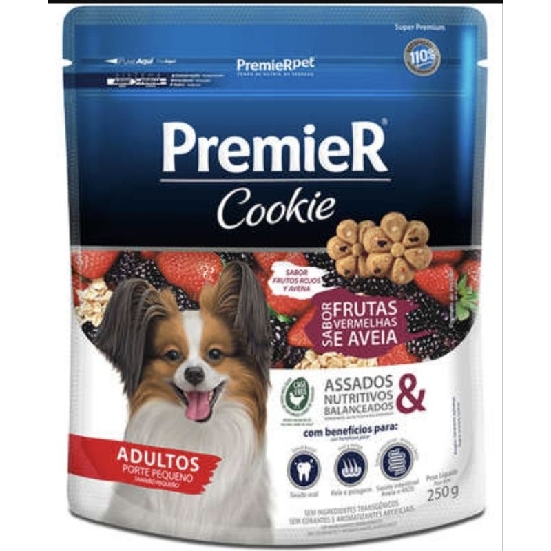 Biscoito PremieR Cookie Cães Adult  Porte Pequeno Frutas Vermelhas 250g - kit 2 unidades