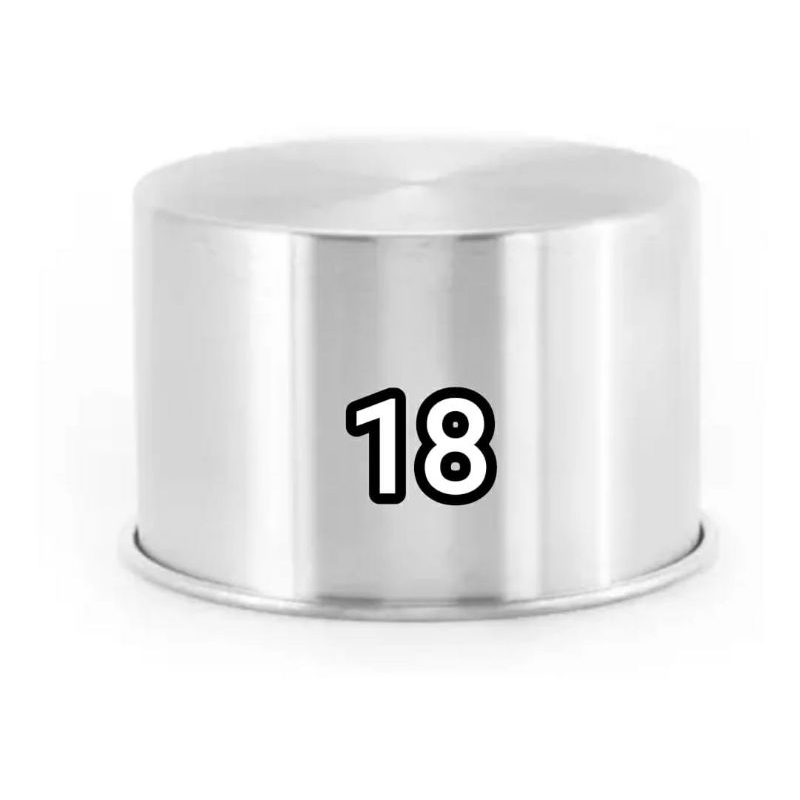 Forma Assadeira  Redonda Alta 18 X 10 cm Fundo Fixo Aluminio em Oferta na Shopee