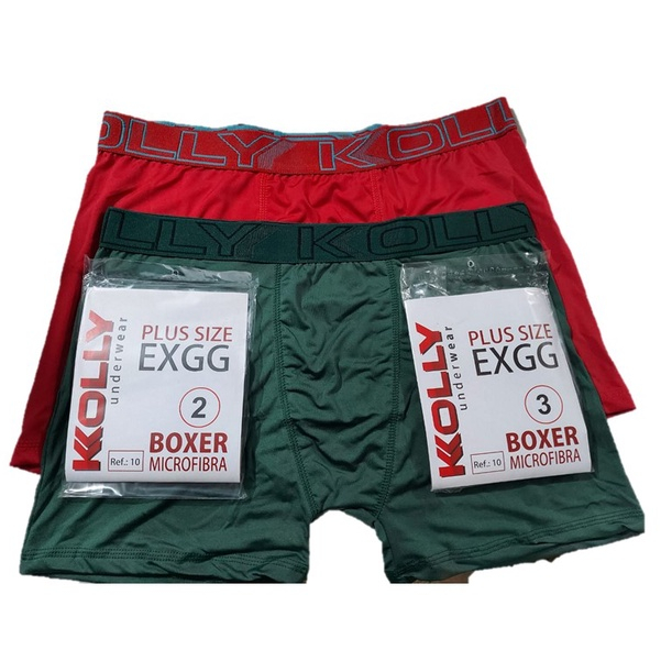 Kit 5 Cueca Box Boxer Kolly JML Original Fabrica Infantil Adulto Plus Size Grande Forro de Algodão