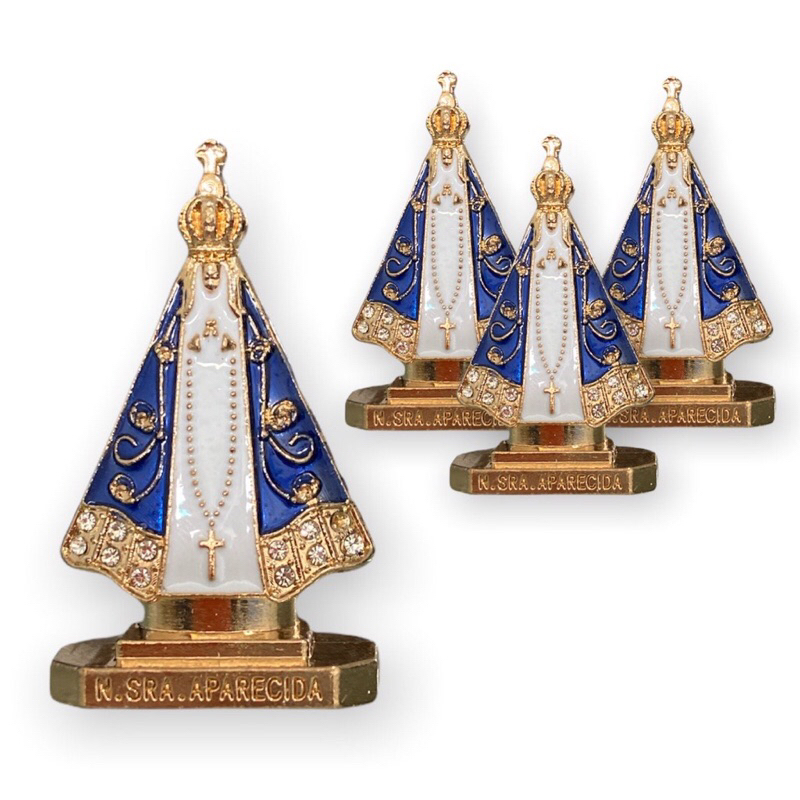 Kit Imagem de Nossa Senhora Aparecida Pra Carro Dupla Face