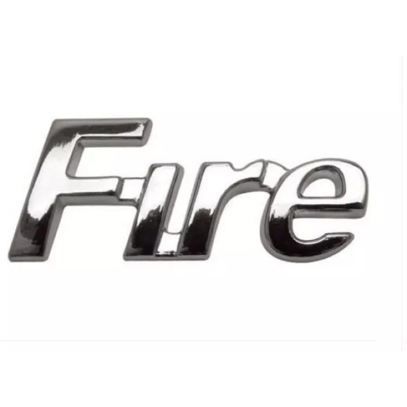 Emblema Letreiro Escrita Fire Fita 3M Peça Cromada em Oferta na Shopee