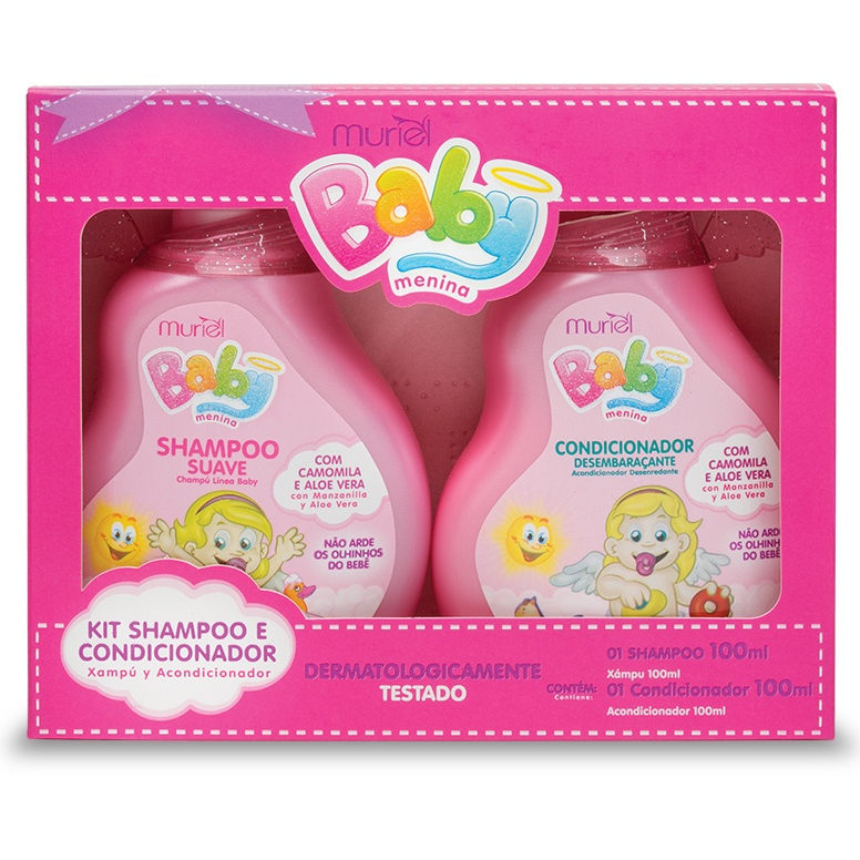 Kit Shampoo + condicionador Muriel Baby Menina 100ml