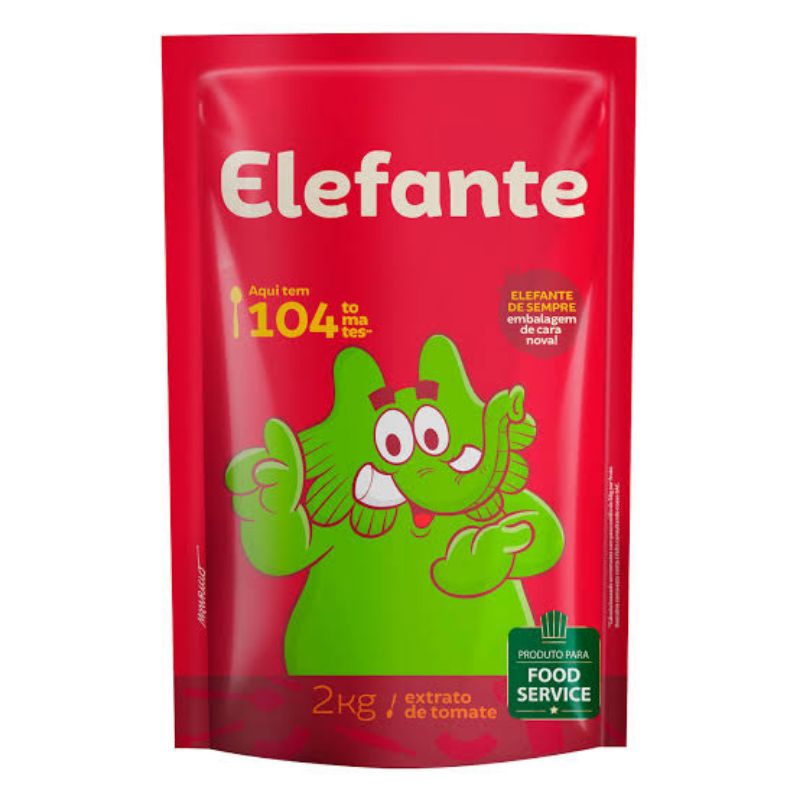 Molho de Tomate Elefante Extrato de Tomate 2kg