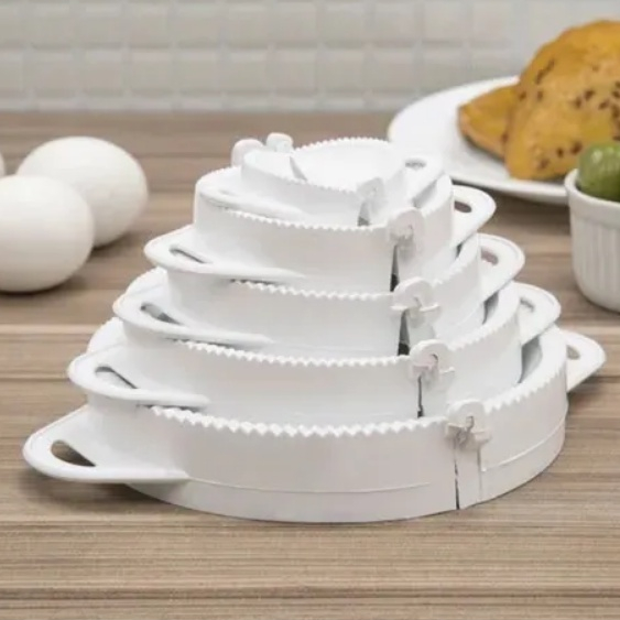 Conjunto Com 5 Forma Molde Pastel Salgados - 5/8/10/13/15cm - Kit Forminha De Pastel Utensílios De Cozinha Keita