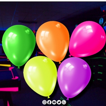 Balão Neon 9 Polegadas 25 Un Látex em Oferta na Shopee