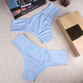 Kit 5 Tanga Calcinha Lisa Lateral Larga Confortável Microfibra Detalhe Renda Ref: 345