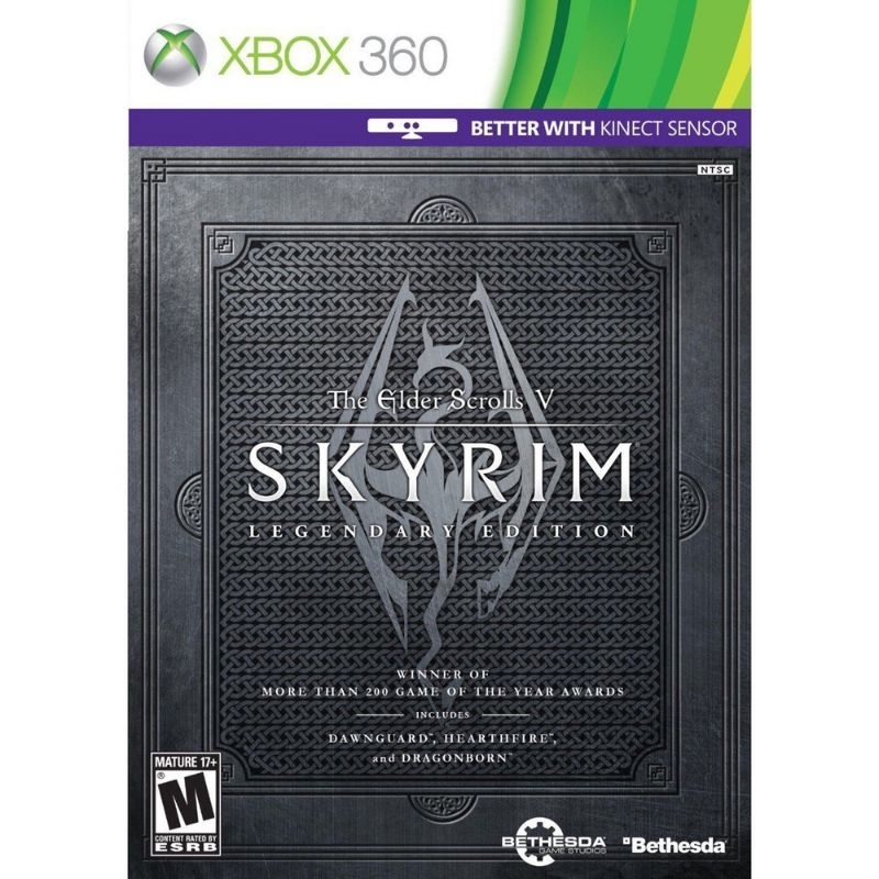 Skyrim The Elder Scrolls V Legendary Edition Xbox 360 2 discos (Idioma Inglês) LT 3.0/LTU