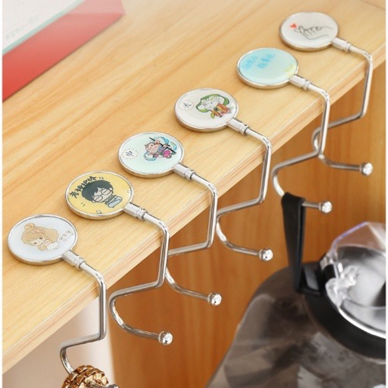 Gancho De Mesa Meia Metal Para Pendurar Clipes Antiderrapantes Grampo De Escrivaninha Bolsas