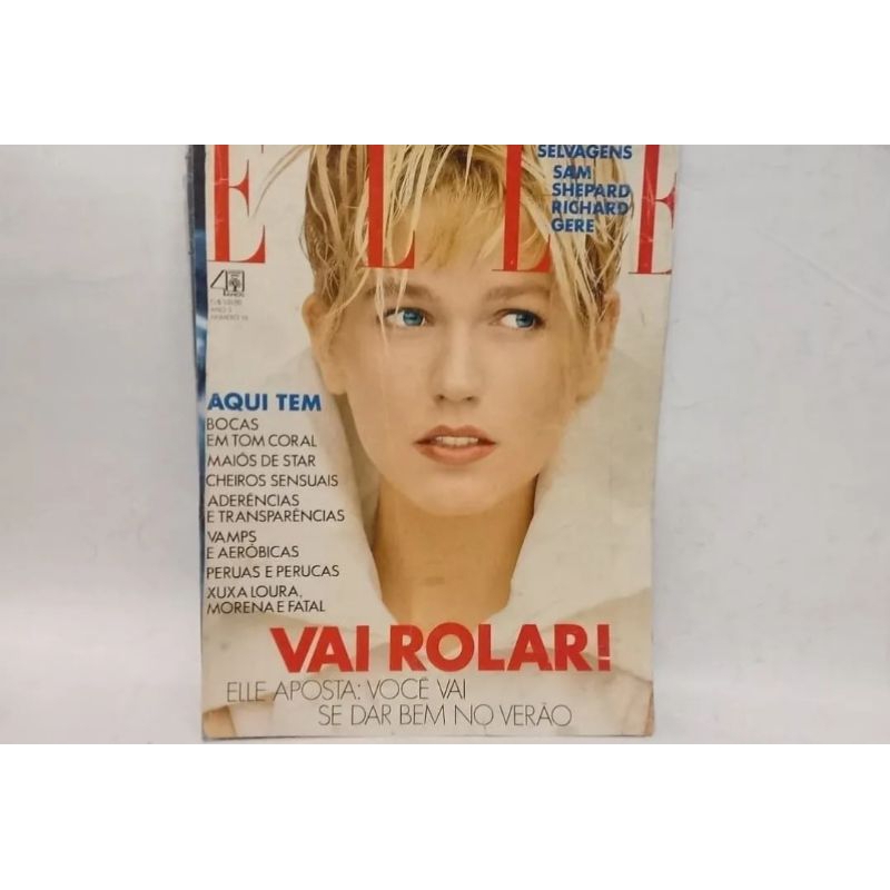 Revista Elle com Xuxa (capa e matéria de dentro)