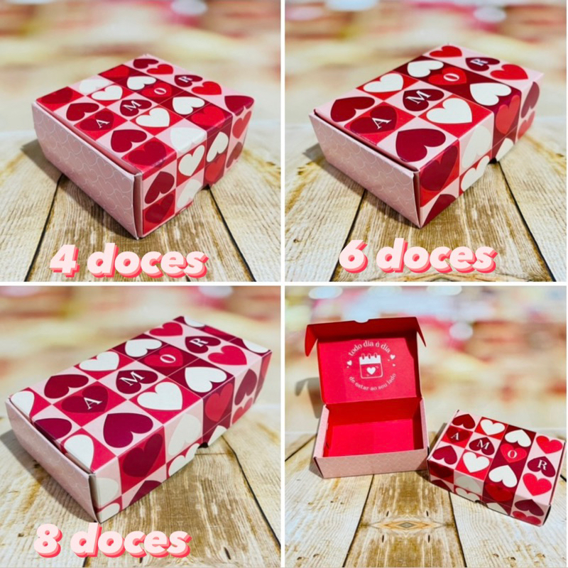 10 caixas para 4/6/8 doces linha amor dia dos namorados / Páscoa á escolha (ideia)//