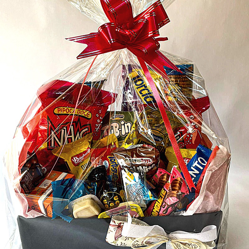 cesta de chocolate/ café da manhã para presente