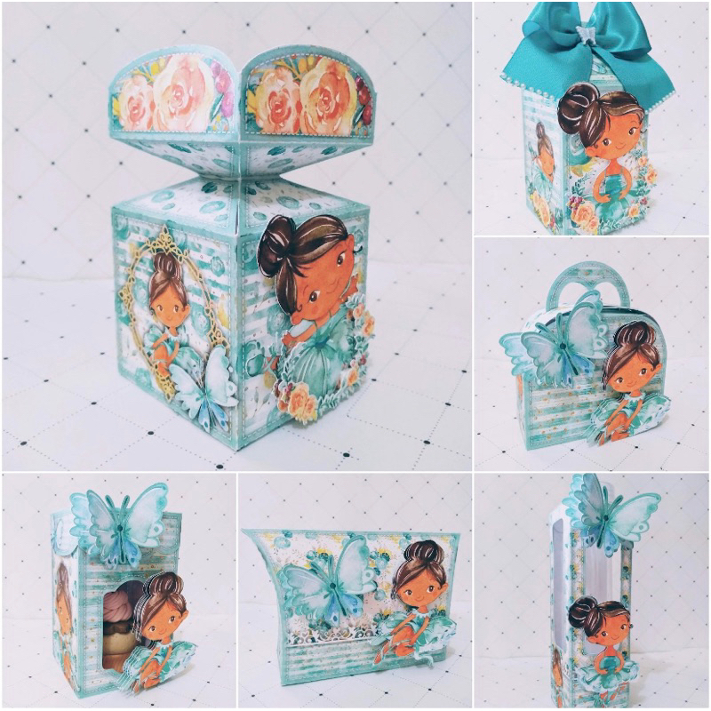 Caixinhas personalizadas, milk, cone e sushi, lembrancinhas, decoração Kit de festa aniversário Bailarina Morena