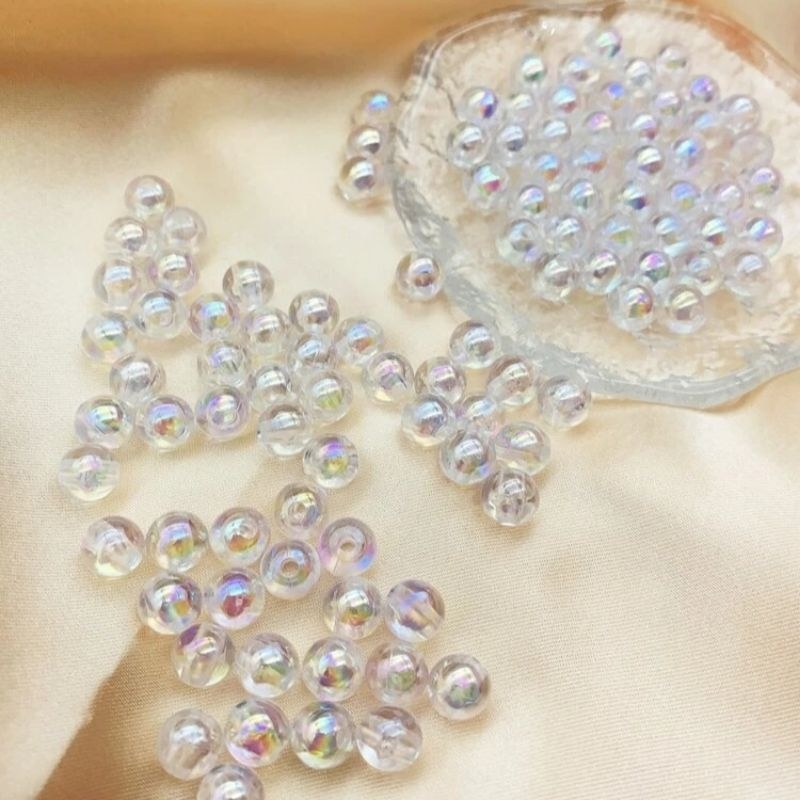 Bola Translúcida Cristal AB Incolor com brilho Bola Sabão 6mm Artesanato DIY em Oferta na Shopee