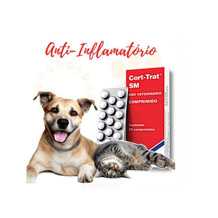 Cort-Trat SM 20 Comprimidos Para Cães e Gatos.