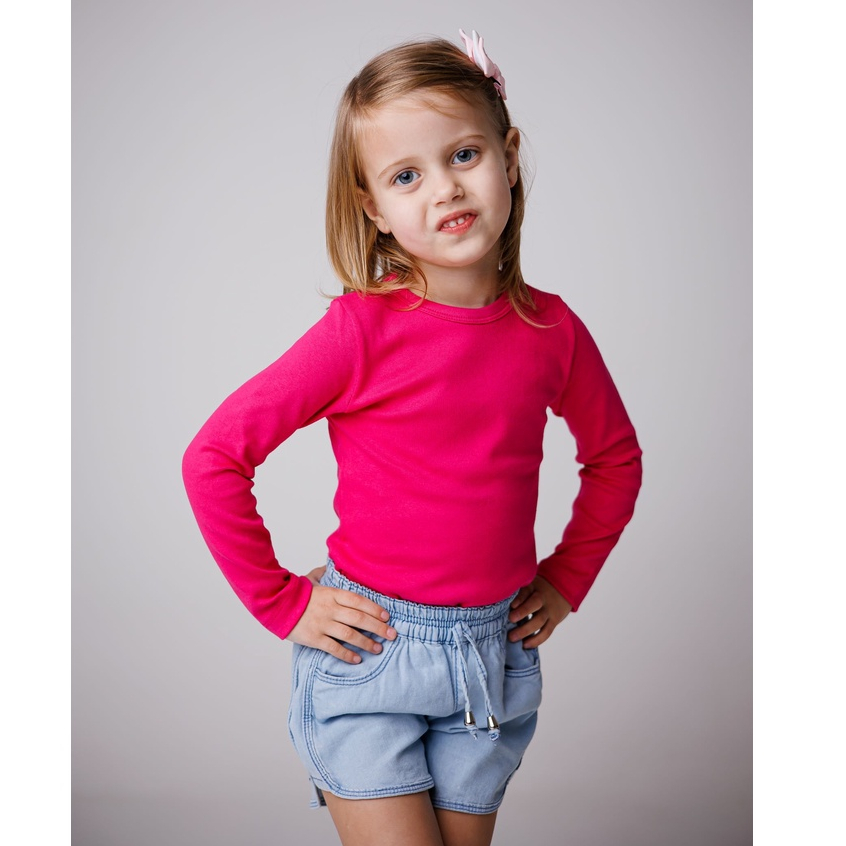 Blusa Feminina Infantil 4 ao 12 Manga Longa em Oferta na Shopee