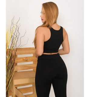 Conjunto de Academia Fitness Calça Legging e Top Nadador