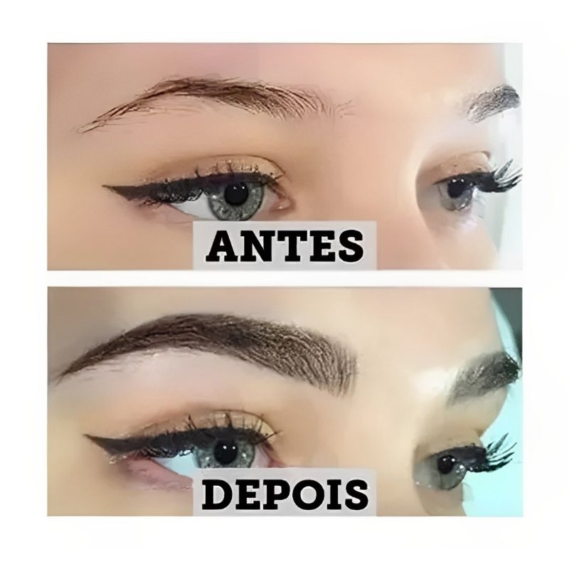 kits 2 Canetas Tattoo Para Sobrancelha Boa Fixação Fio a Fio Henna Aprova de Água / Maquiagem