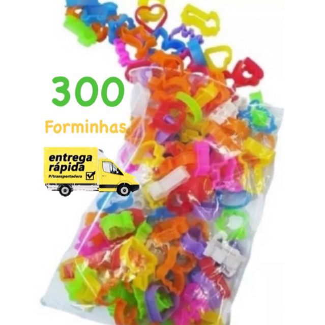 300 Cortadores Forminhas Moldes para massinha de modelar em Oferta na Shopee