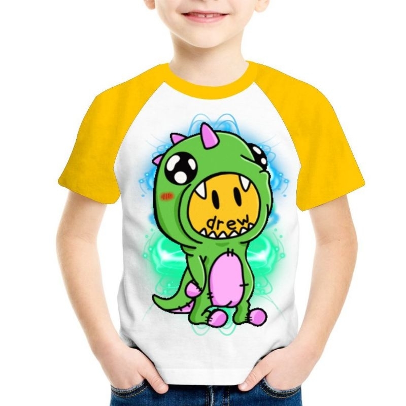 Camiseta Drew Dinossauro Camisa do Dinossauro Camiseta Dinossauro Drew