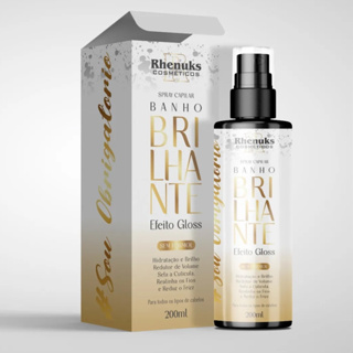 Spray Capilar Banho Brilhante Efeito Gloss - Rhenuks 200 ml em Oferta na Shopee
