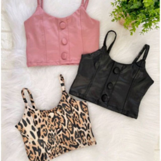 Cropped Infantil Menina Blogueirinha Couro Fake Do 04 ao 12 LANÇAMENTO