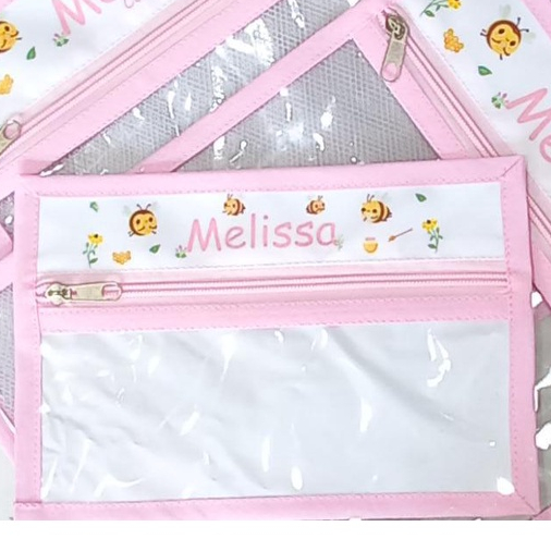 Saquinho higiene bucal / porta escova e pasta de dente / kit higiene creche ou escolinha em Oferta na Shopee