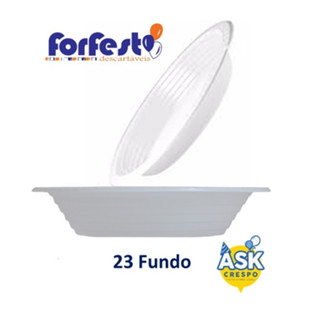 Prato Fundo 23cm Descartável Forfest - Pacote com 10 unidades